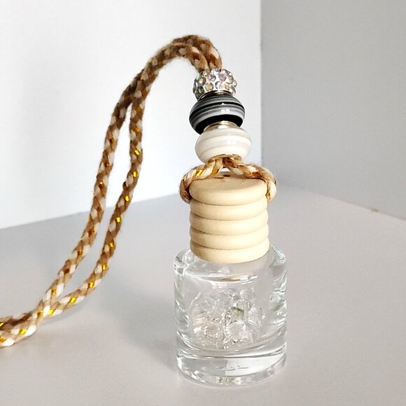 CAR Closet Air Freshener Decorative Refillable Fragrance Oil Bottle Black/White - Picture 2 of 2